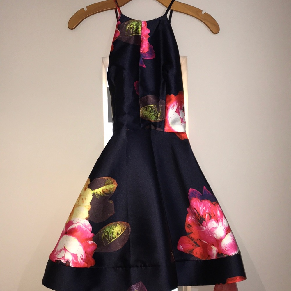 A’GACI - Cocktail Dress Navy Blue/Floral